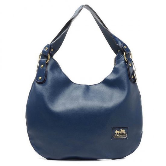 Coach City Logo Large Navy Hobo BWE Coach City Logo Large Navy Hobo BWE